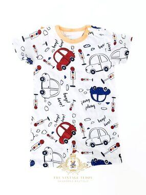 NWT Cute Boys One-piece Sleep N' Play Romper Cars Go Beep! Beep! Colorful 3-6M